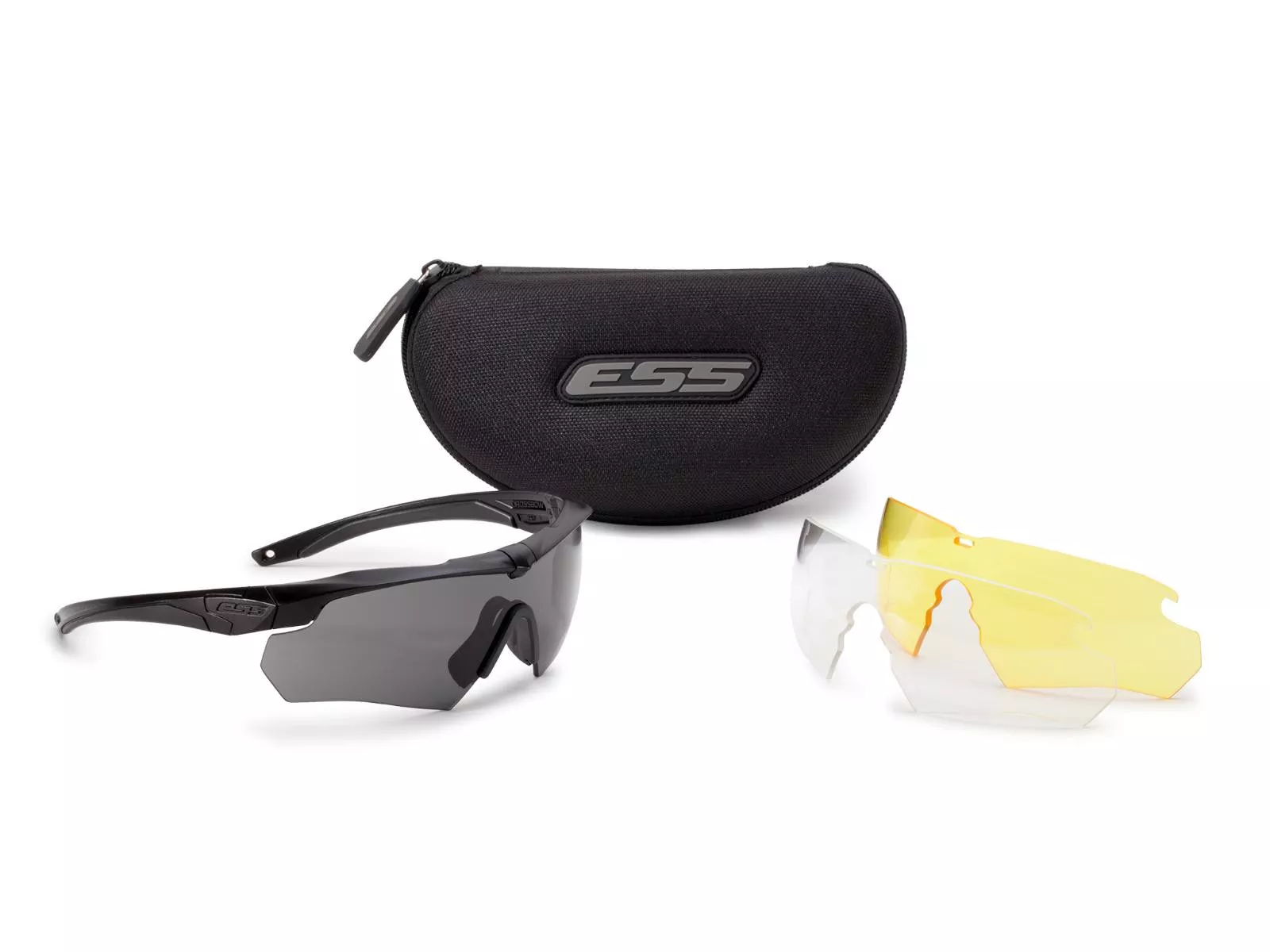 ESS Crossbow Black w/Clear, Smoke Gray, HI-Def Yellow