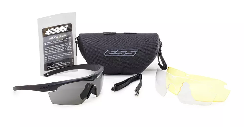 ESS Crosshair Black w/HI-Def Yellow, Smoke Gray, Clear