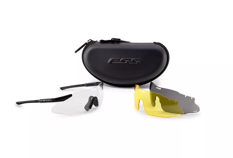 ESS ICE Black w/HI-Def Yellow, Smoke Gray, Clear