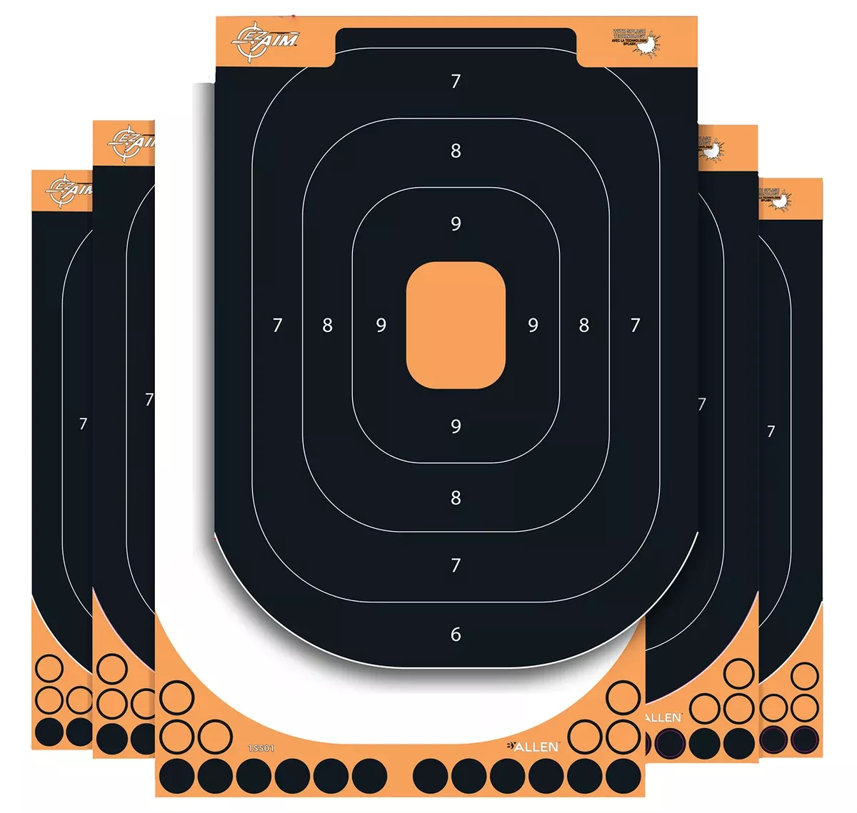EZ-Aim 1550125 Splash ReactiveSelf-Adhesive Paper Black/Orange 12.50"x18.25" Silhouette 25 Pack