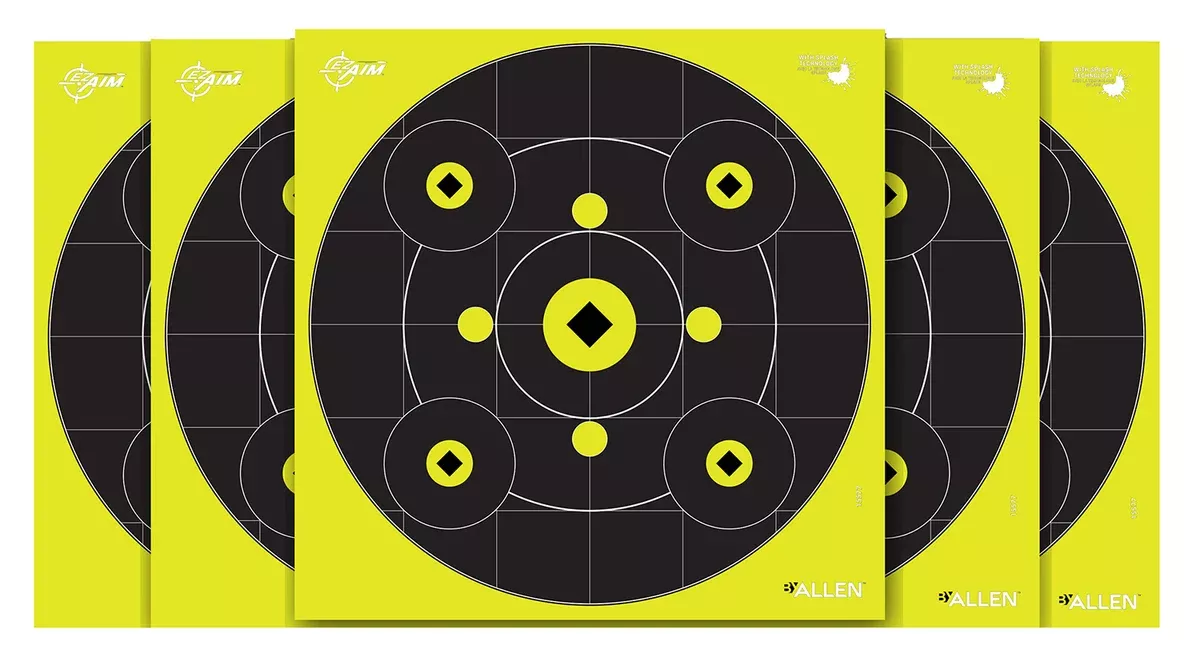 EZ-Aim 15577 Splash ReactiveBullseye Gallery Non-Adhesive12Pack