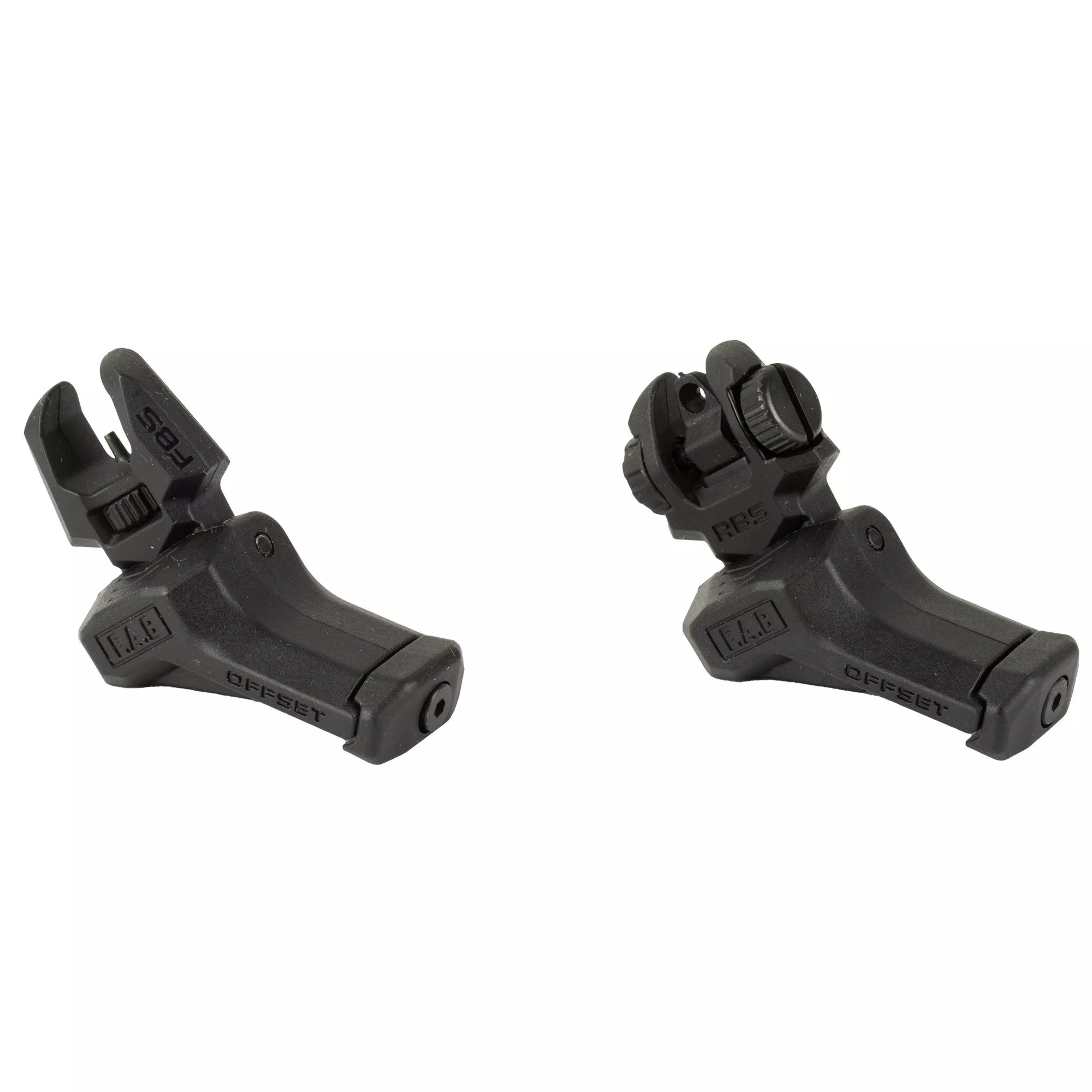 F.A.B. Defense Fron/Rear Off Set Flip Up Sights RH Black