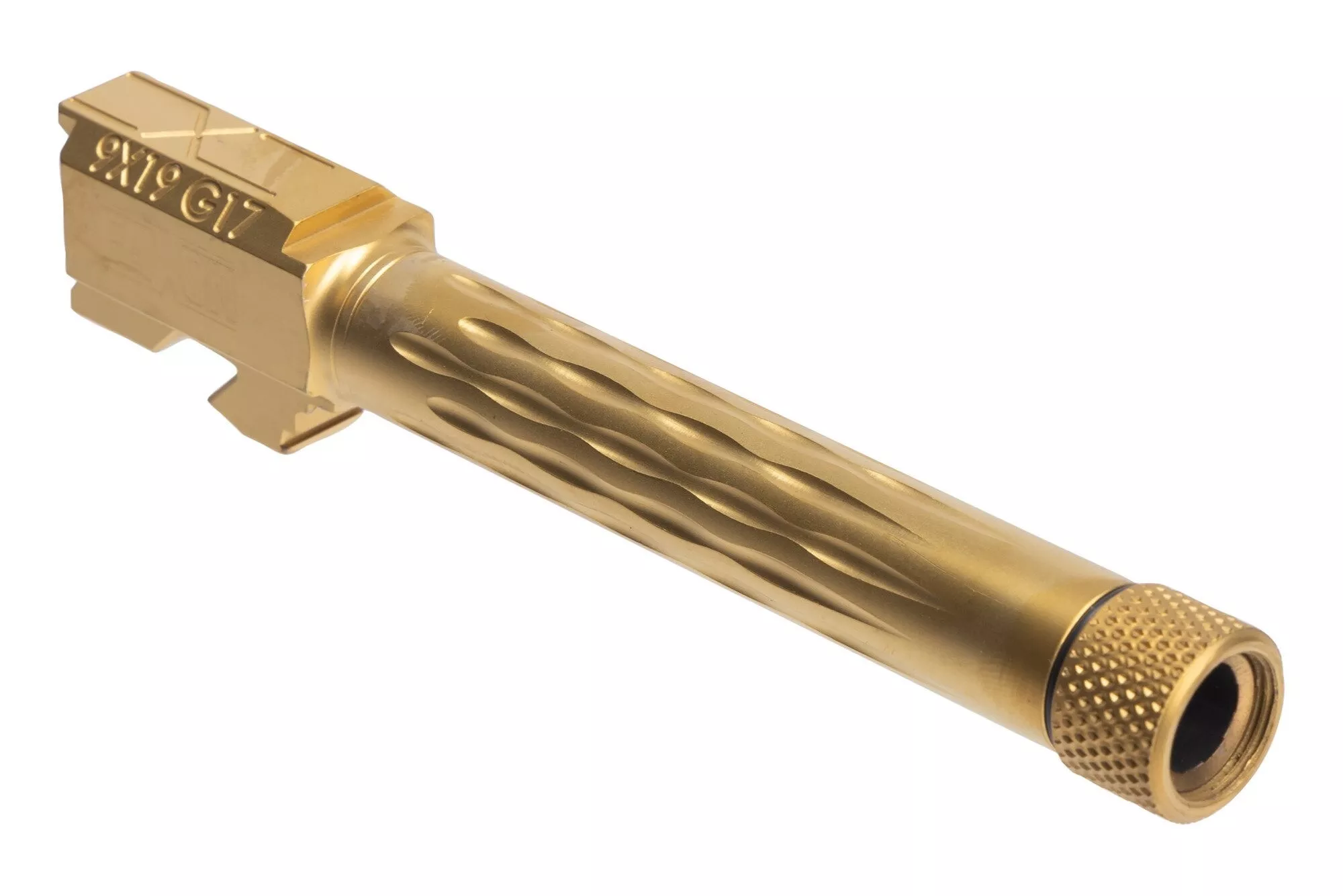 Faxon Firearms Match Series Flame Fluted 9mm Threaded Barrel Fits Glock 17 Gen 2-4 TiN