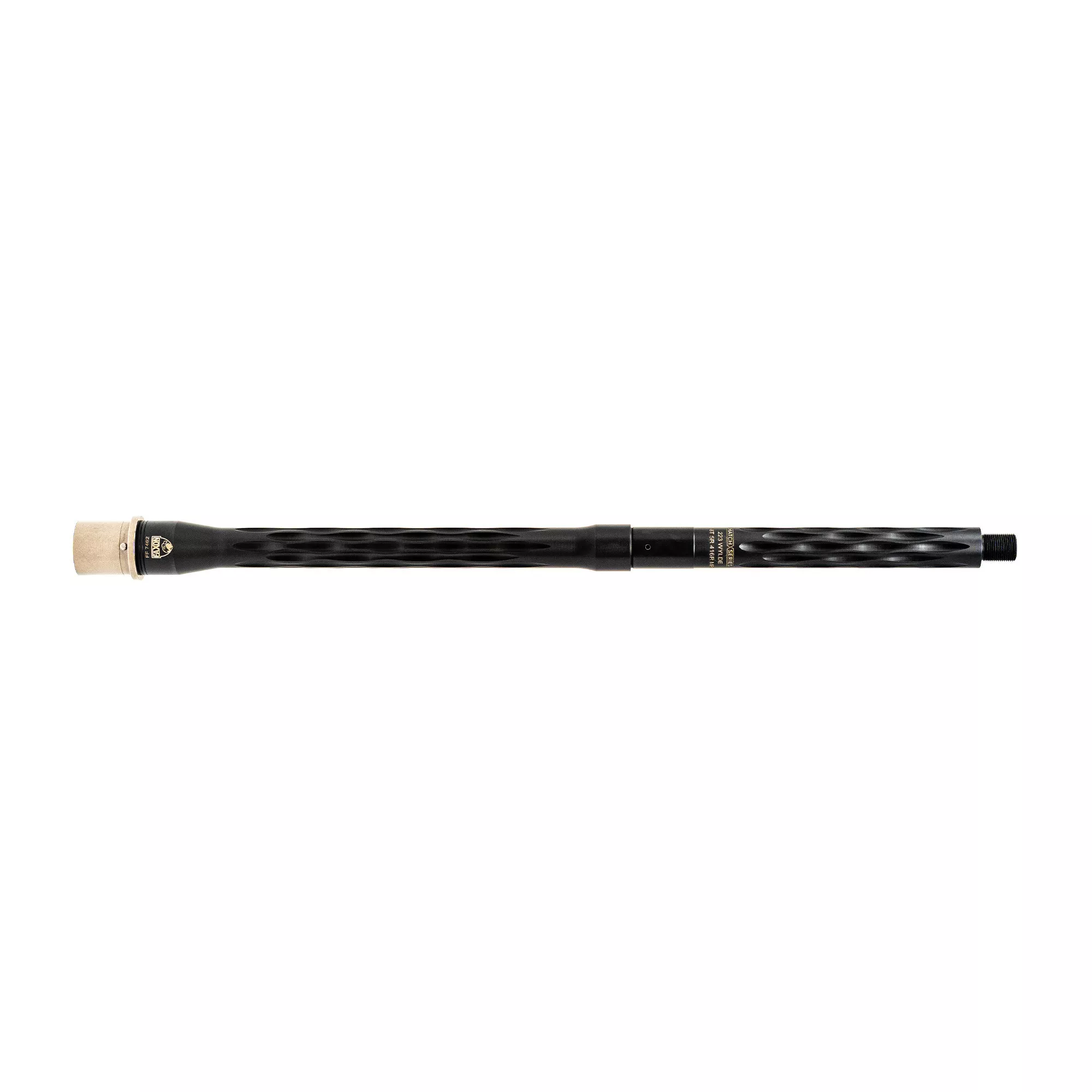 Faxon Match Flame Fluted Barrel 16" 223WYLDE Mid Length Gas System Black
