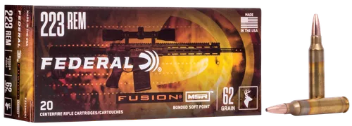 Federal - .223 Remington Fusion MSR 62 gr Soft Point - 20 Rd