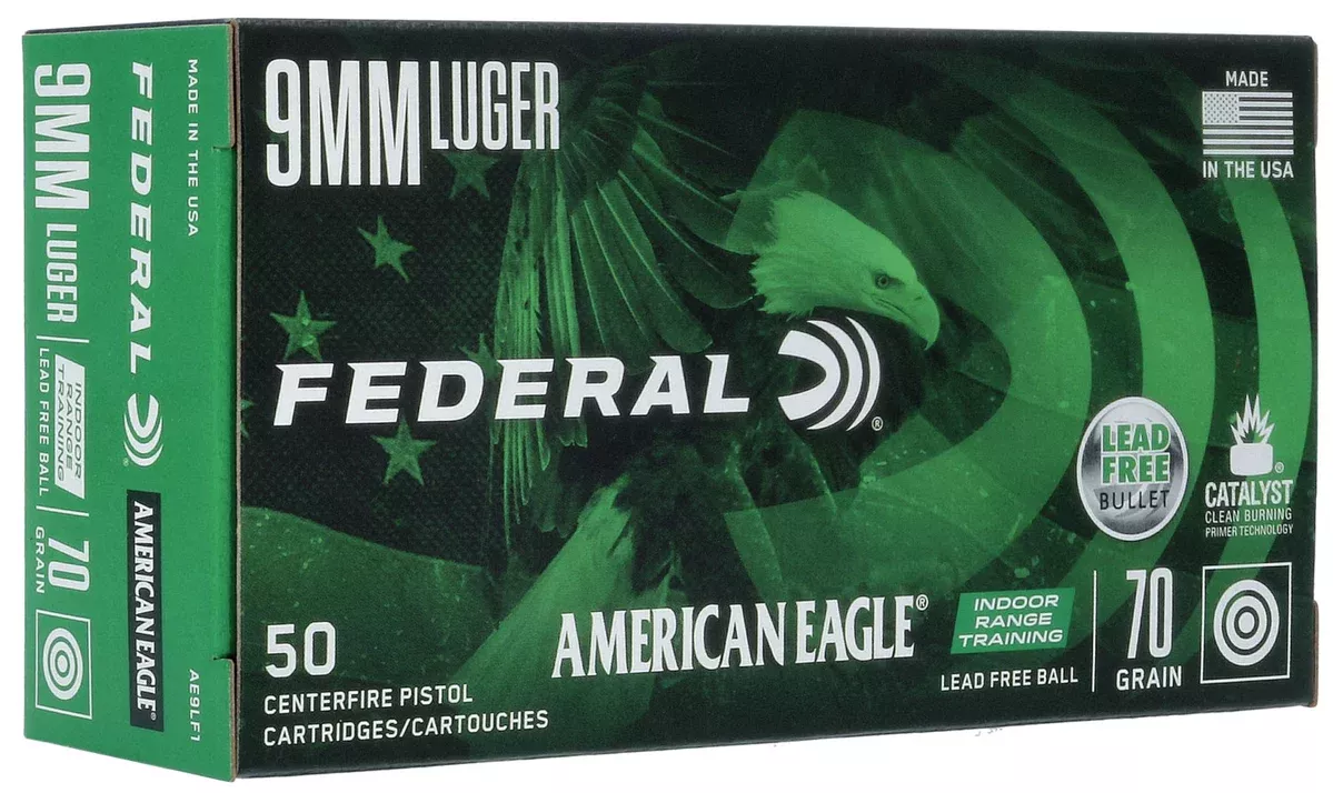 Federal AE9LF1 American Eagle IRT9mmLuger 70gr Lead Free IRT 50 Per Box/10 Case