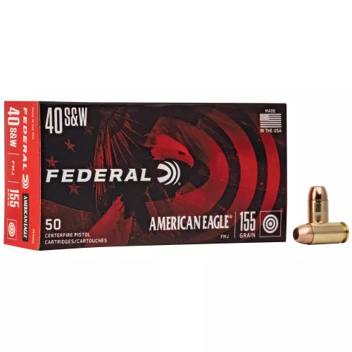 Federal American Eagle - 40S&W 155 Gr FMJ - 50 Rds