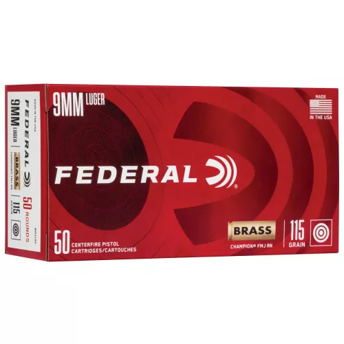 Federal Champion - 9MM 115Gr Full Metal Jacket - 50 Round Box