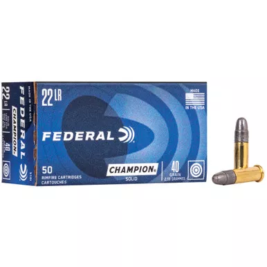 Federal Champion Training .22 LR, 40gr, LRN - 50 Rounds