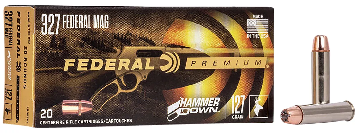 Federal LG327F1 Premium HammerDown 327FederalMag 127gr Bonded Hollow Point 20 Per Box/10 Case