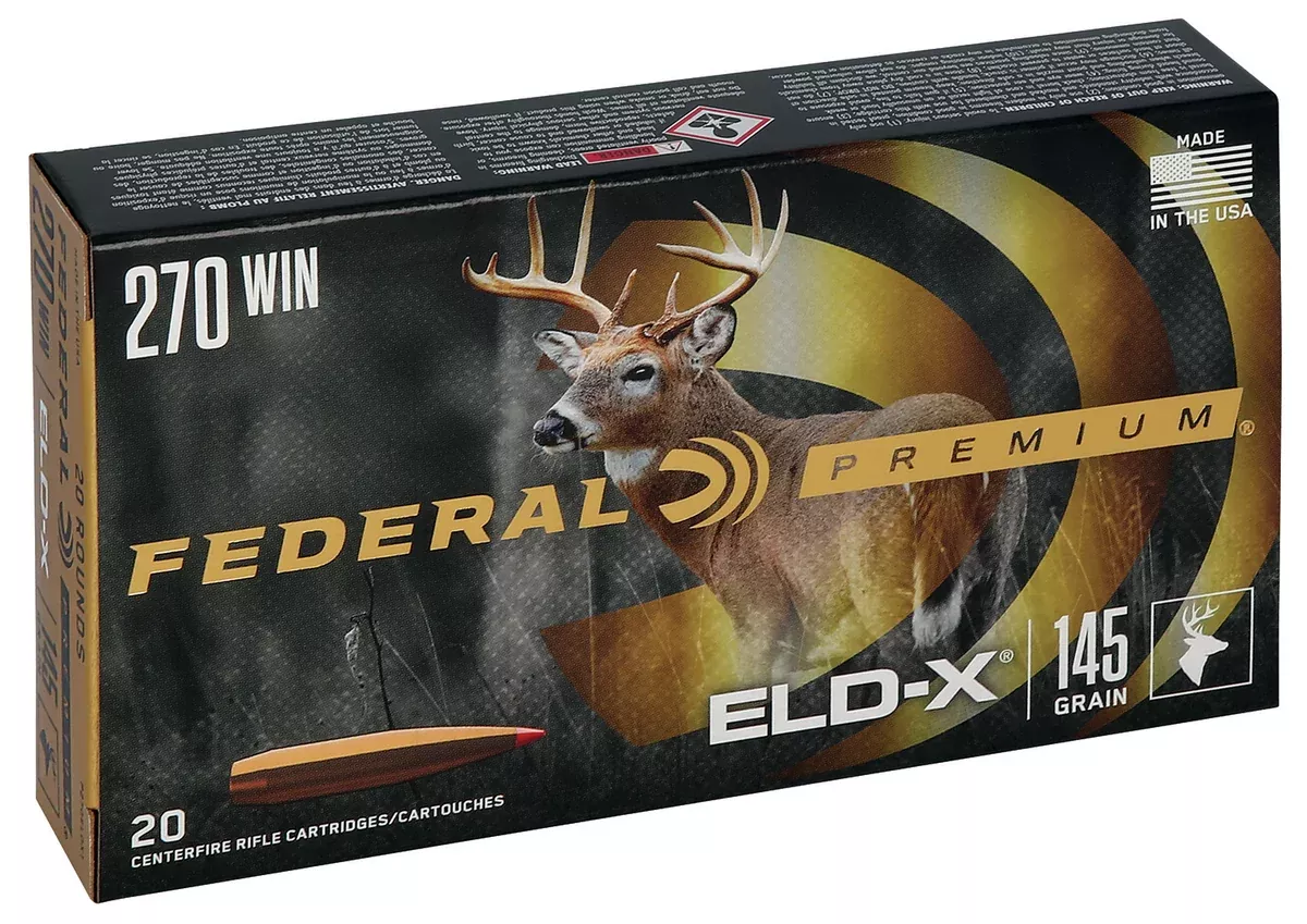 Federal P270ELDX1 Premium ELD-X 270Win 145gr 20 Per Box/10 Case
