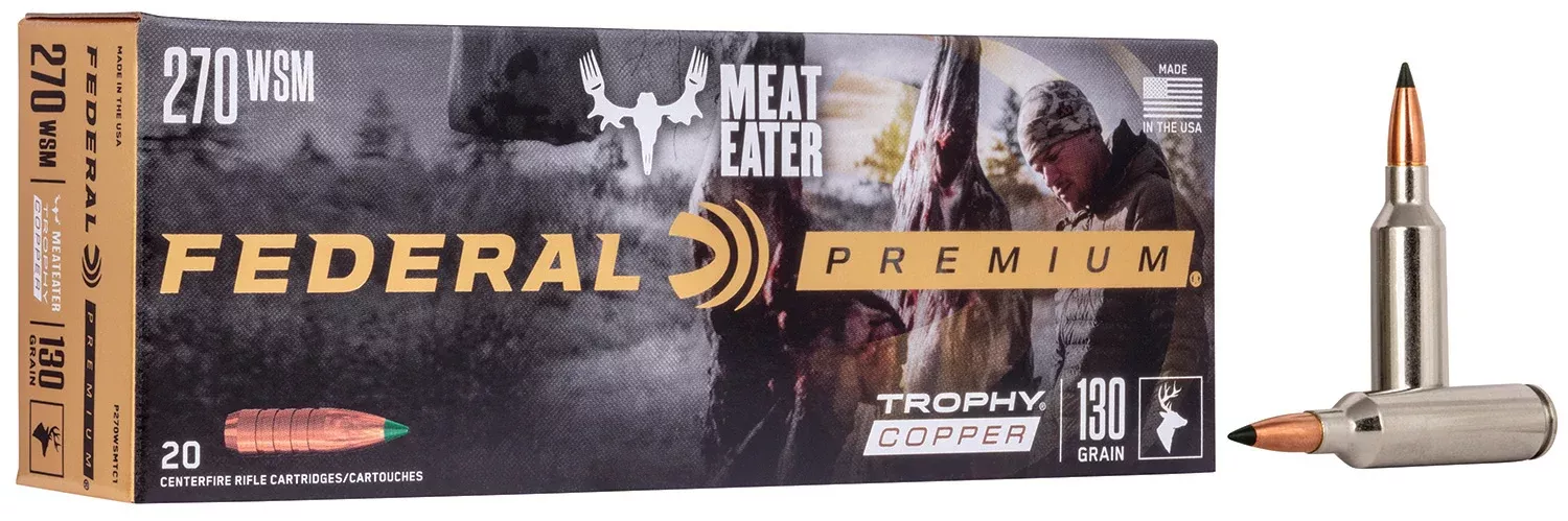 Federal P270WSMTC1 Premium270WSM 130gr Trophy Copper 20 Per Box/10 Case