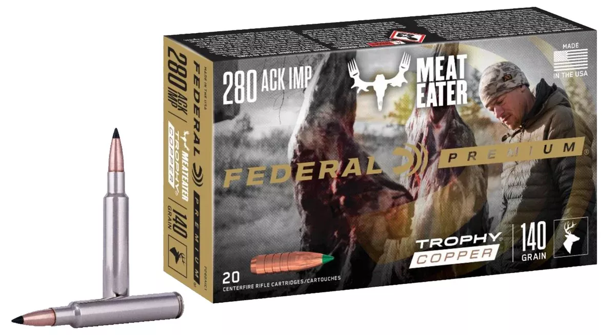 Federal P280A1TC1 Premium280Ackley Improved 140gr Trophy Copper 20 Per Box/10 Case