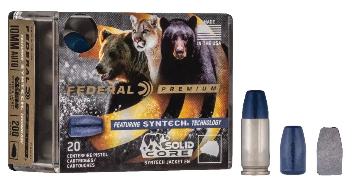 Federal P9SHC1 Premium9mmLuger+P 147gr Solid Core Synthetic Flat Nose 20 Per Box/10 Case
