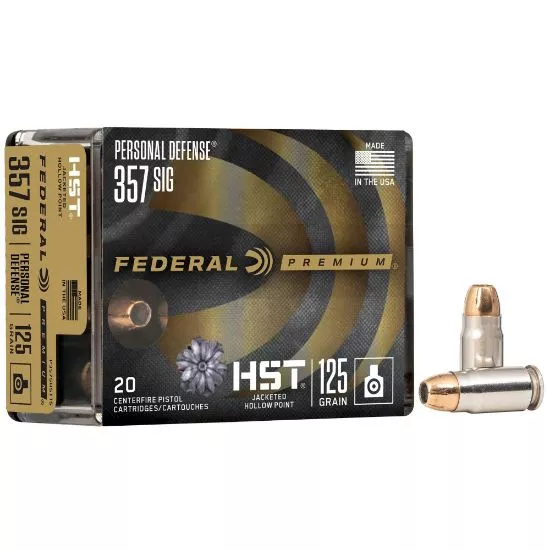 FEDERAL PD HST 357 SIG 125GR JHP, 20RD BOX