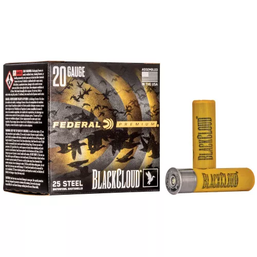 Federal Premium Black Cloud - 20 Ga 3" #2 1 oz Steel Shot - 25 Rds