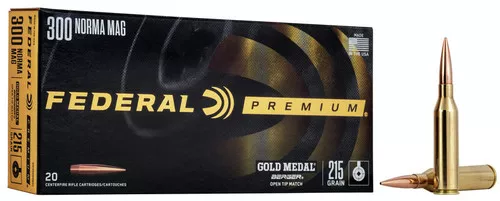 Federal - Premium Gold Medal - 300 Norma Mag - 215 Gr - Berger Hybrid Hunter