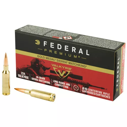 Federal Premium Gold Medal 90gr 224 Valkyrie 20rd