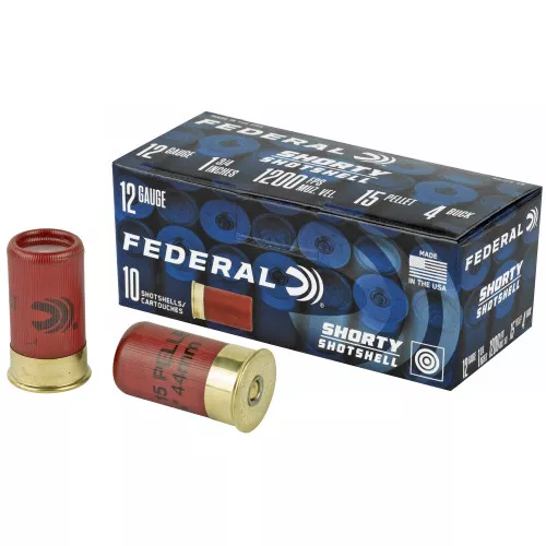 Federal Shorty Shotshell 12ga #4 Buckshot - 10rd Box