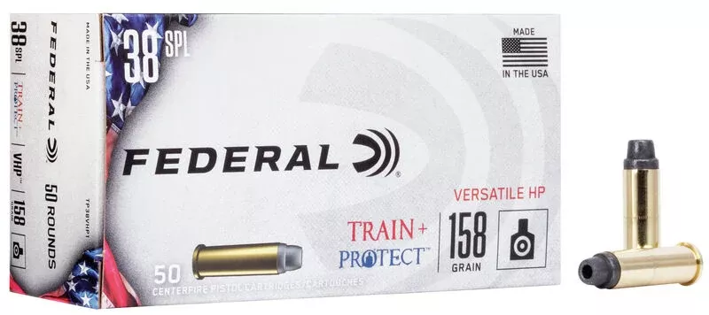 Federal TP38VHP1 Train + Protect38Special 158gr Versatile Hollow Point 50 Per Box/10 Case