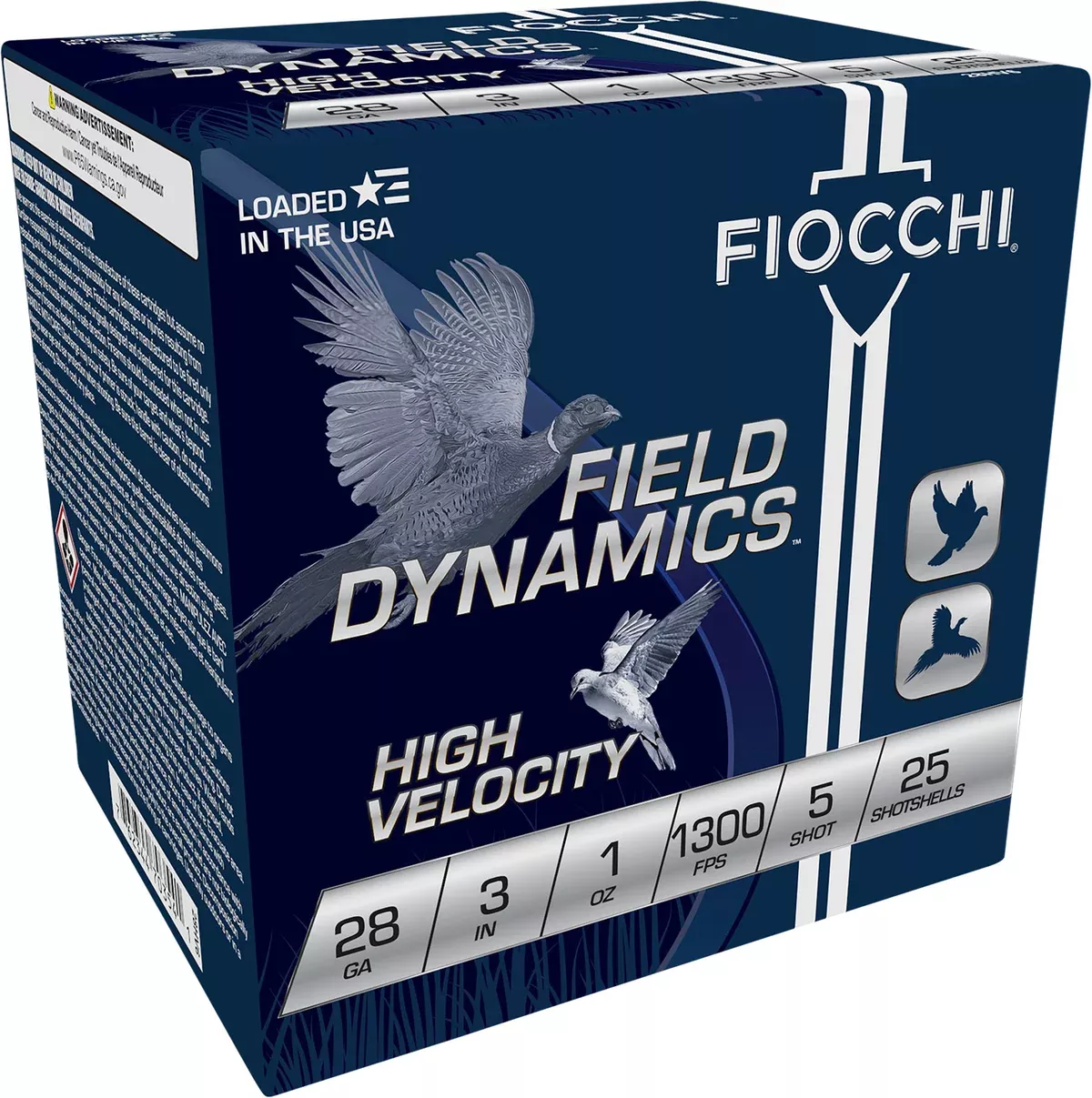 Fiocchi 283HV5 Field Dynamics High Velocity 28Gauge 3" 1oz 5Shot 25 Per Box/10 Case