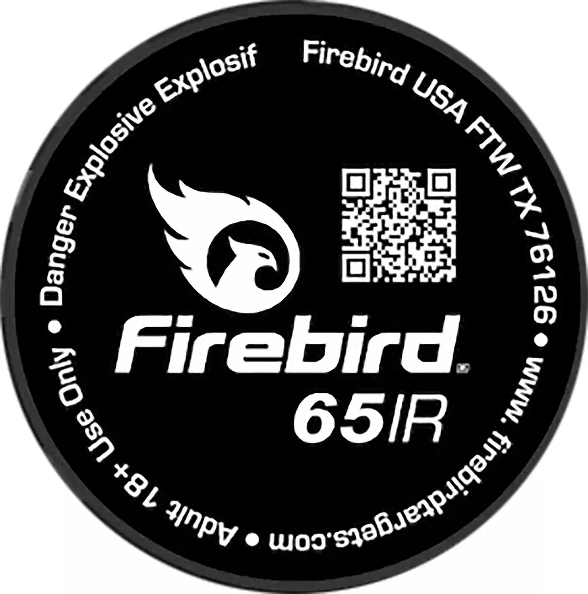 Firebird USA 65IR 65IRMoving Trajectory Static White Smoke Universal Firearm 65mm 10 Targets