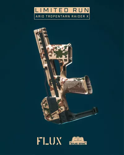 Flux Defense Raider X P320 Pistol Brace - Right Hand - Arid Tropentarn