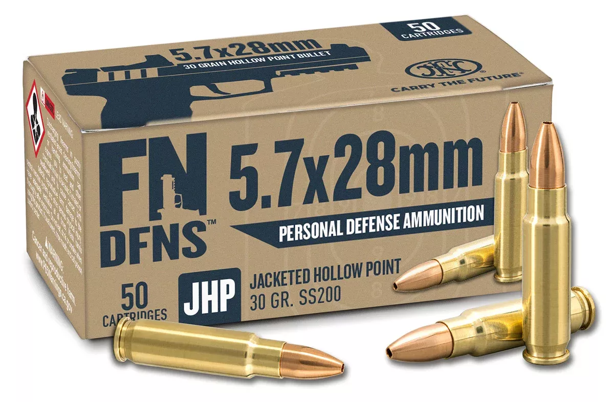 FN 10700030 DFNS5.7x28mm 30gr Jacketed Hollow Point 50 Per Box/10 Case