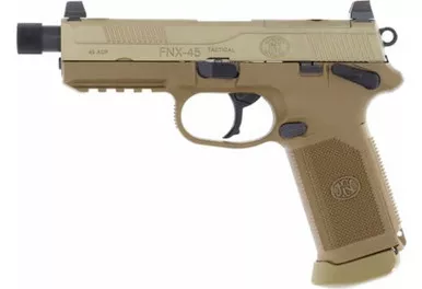 FN FNX-45 TACTICAL BUNDLE .45 ACP 5.3" 5-10RD NIGHT SIGHTS FDE