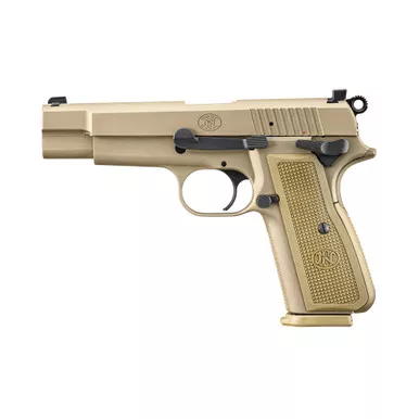 FN High Power 9mm Luger 4.70" Barrel 17+1, Textured Flat Dark Earth Steel Frame, 66101069