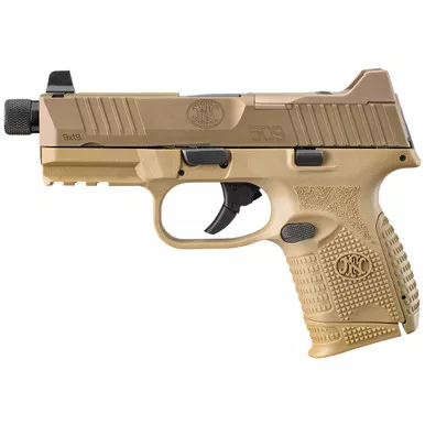 FNH FN-509 Compact Tactical 9mm Pistol Threaded Barrel Ambi ControlsFlat Dark Earth