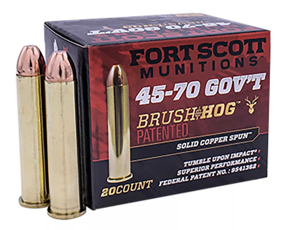 Fort Scott Munitions 4570300SCV1 Tumble Upon Impact (TUI) Brush Hog 45-70Gov 300gr Solid Copper Spun 20 Per Box/10 Case