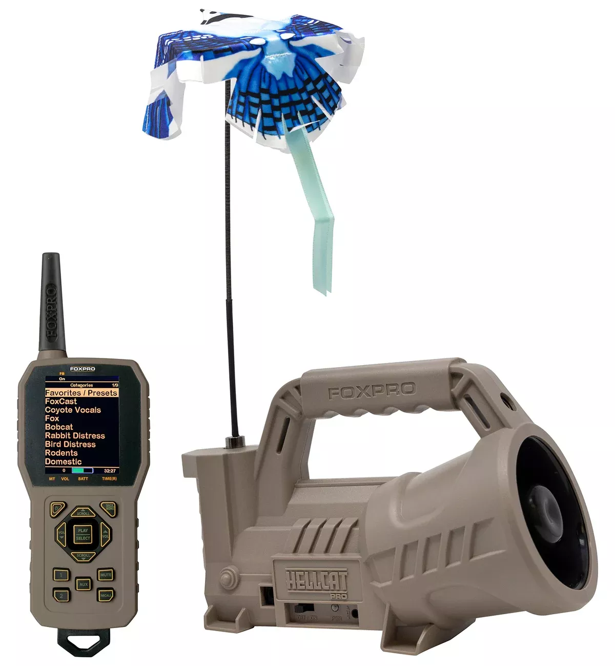 Foxpro HELLCATPRO Hellcat ProDigital Call Attracts Predators Features TX1000 Transmitter Tan ABS Polymer