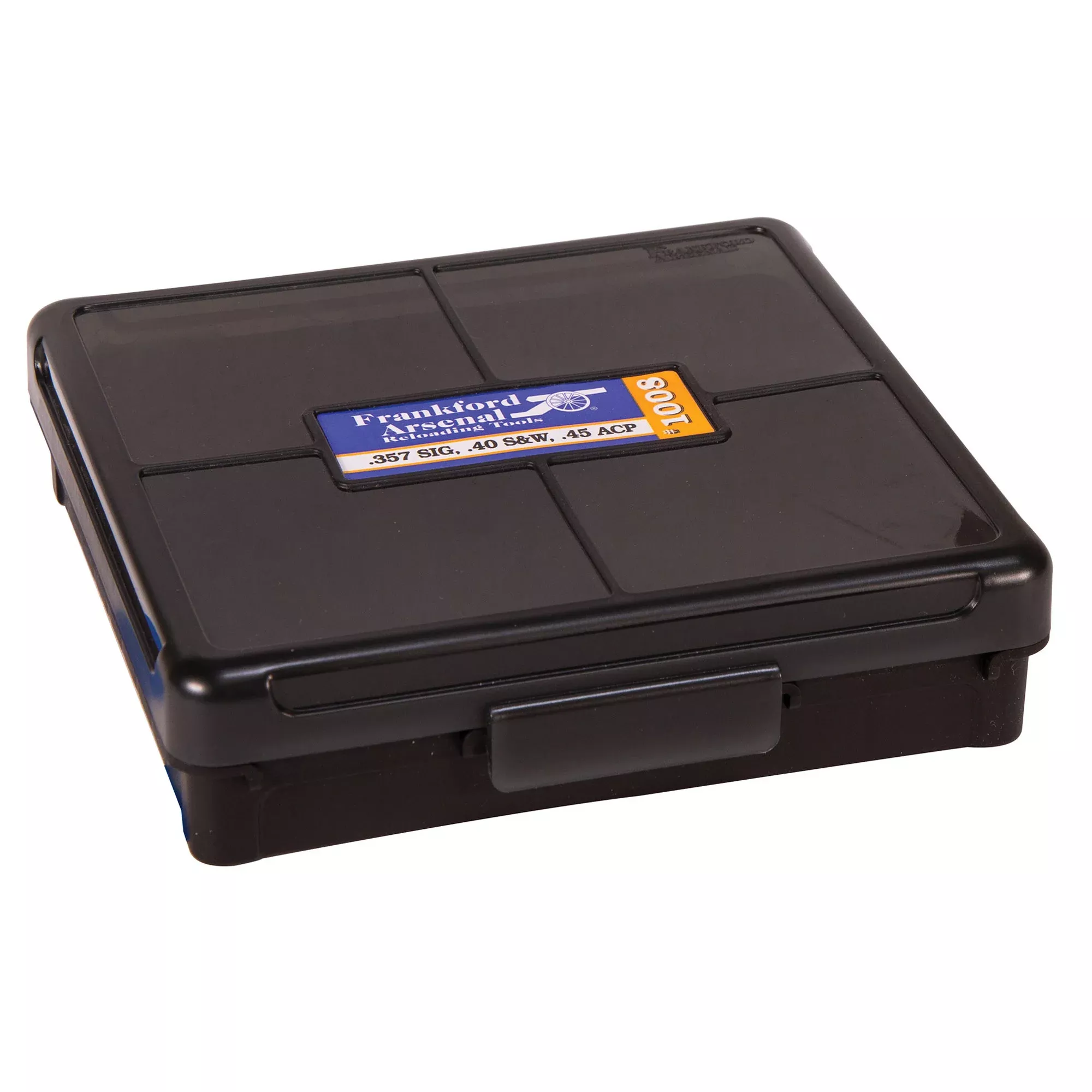 Frankford Arsenal Ammo Box 10mm-45ACP 100RD – Hinged Storage for Large Pistol Cartridges