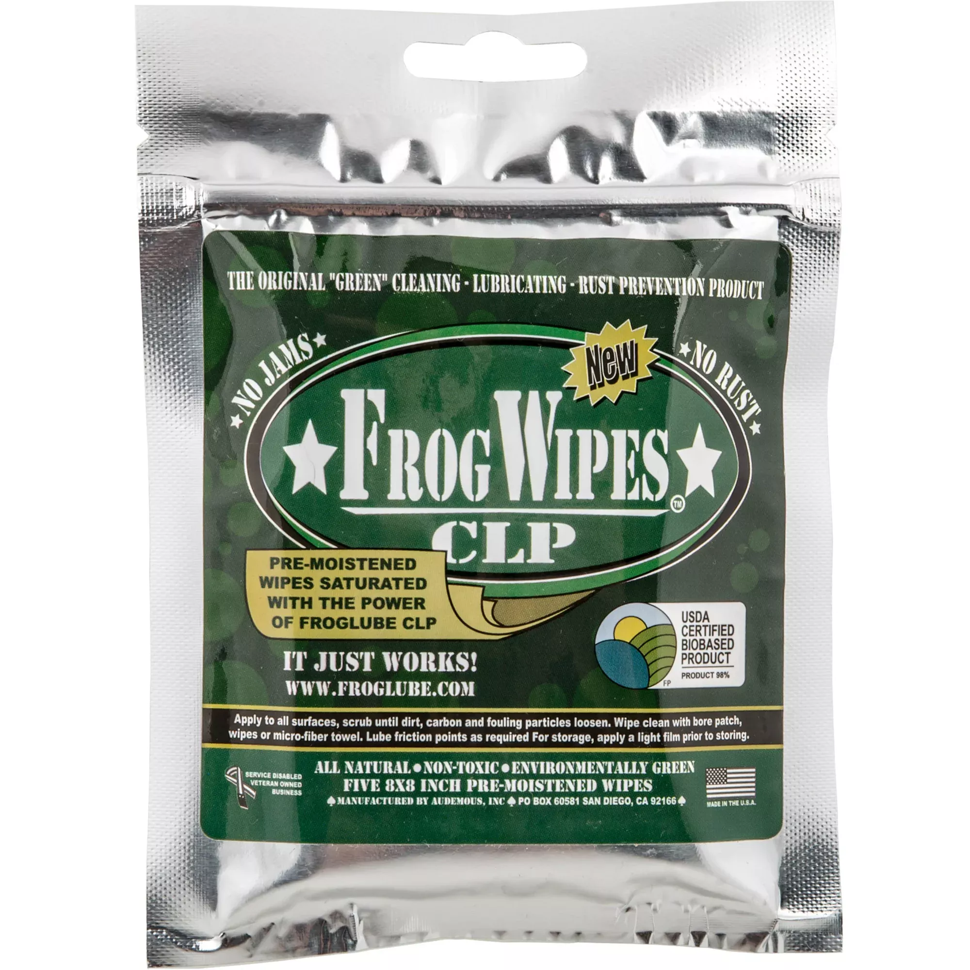 FrogLube CLP FrogWipes – Pre-Saturated Bio-Based Cleaning Wipes