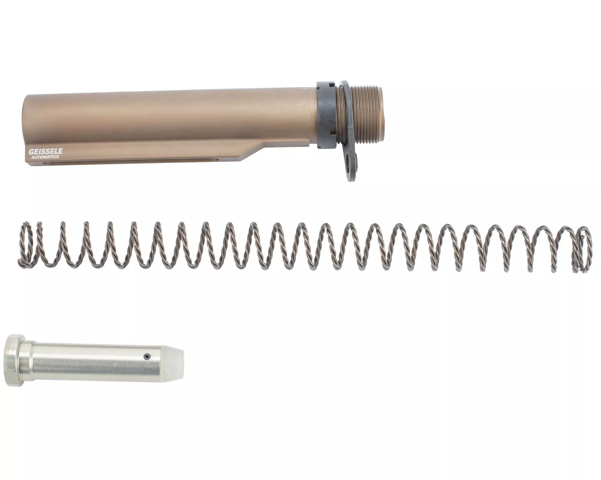 Geissele Automatics AR-15 Premium Mil-Spec Buffer Tube Assembly w/Super 42 H3 Desert Dirt