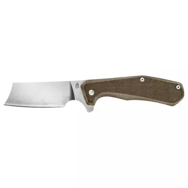 Gerber Asada Folding Pocket Knife 3.00" Cleaver Plain Edge Blade, Anti Pinch Plate