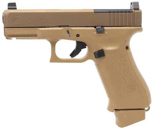 Glock 19X MOS 9mm Pistol 4.02" Barrel - Coyote Brown - Davidson's Exclusive
