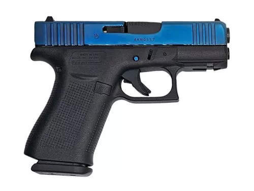Glock 43X FR 9mm Pistol Cobalt Blue Engraved*