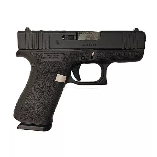 Glock 43X Optic Ready 9MM 10Rd Black Rose Custom*