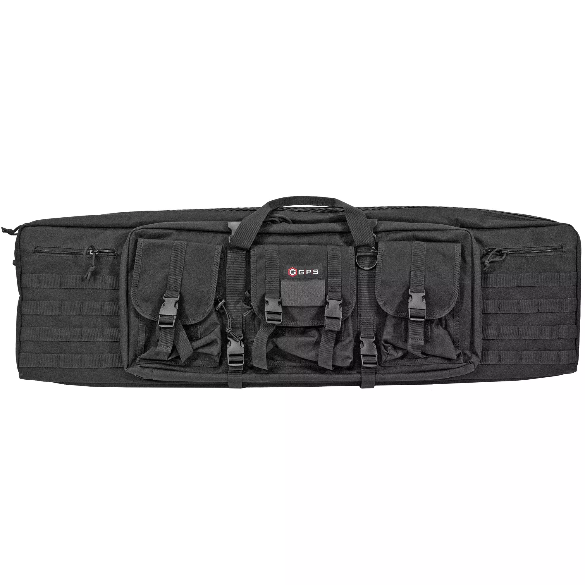 GPS Double Rifle Case 42" Black – Holds Two Scoped Rifles