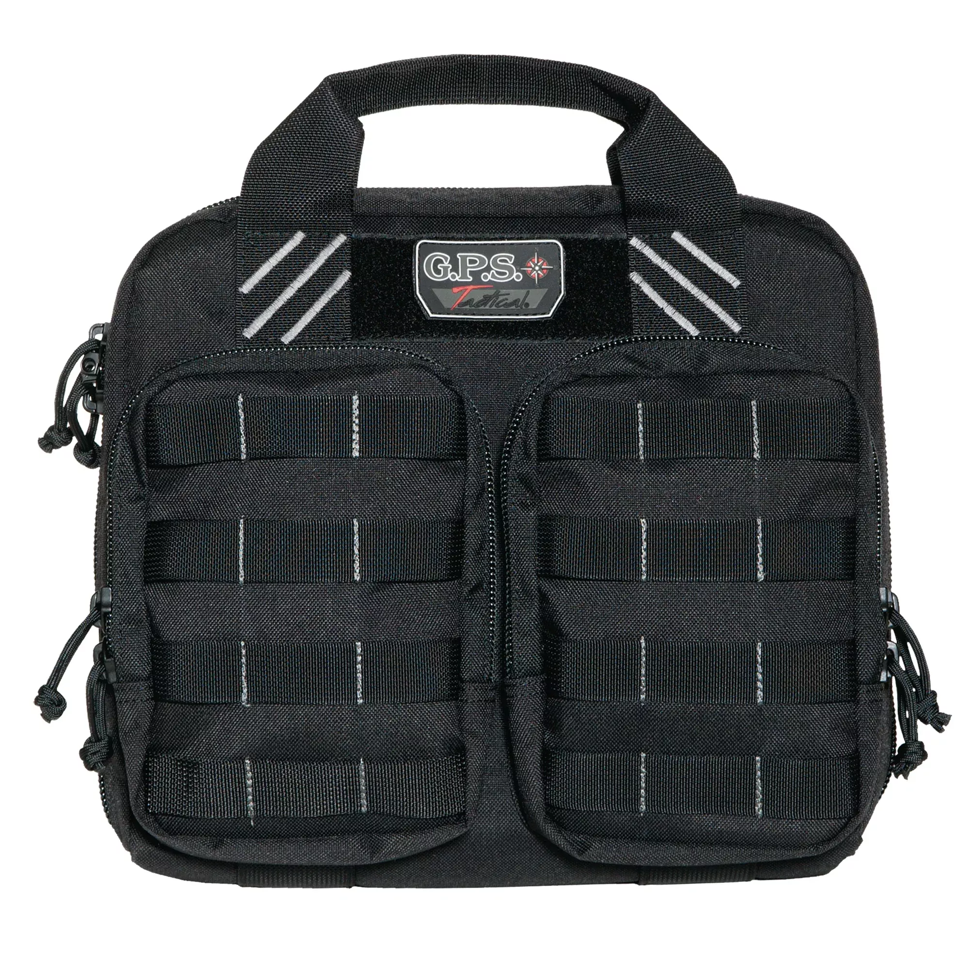 GPS TAC Double Range Bag Black – Dual Pistol Storage with Ammo Compartments