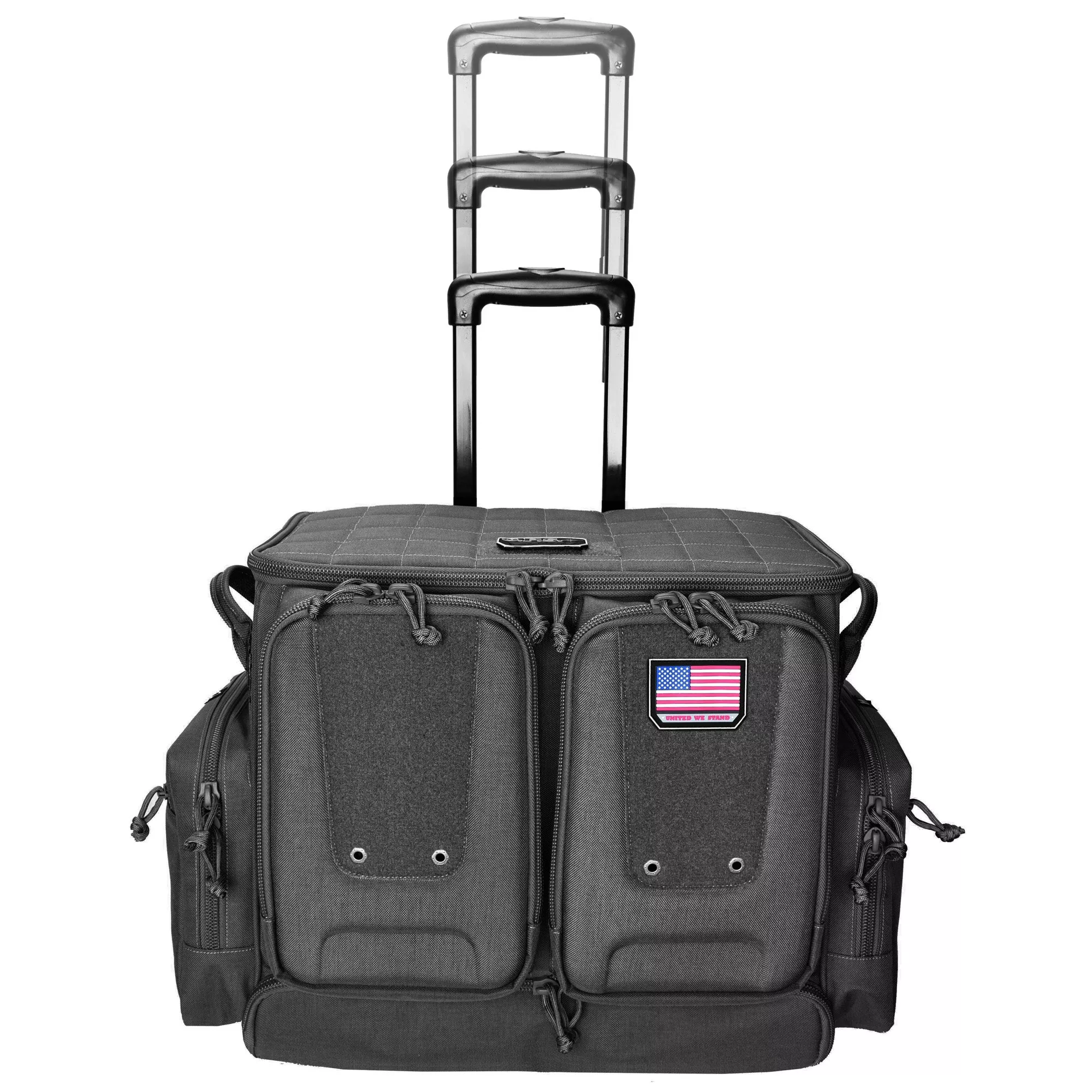 GPS TAC Rolling Range Bag Black – Wheeled Transport for Range Gear