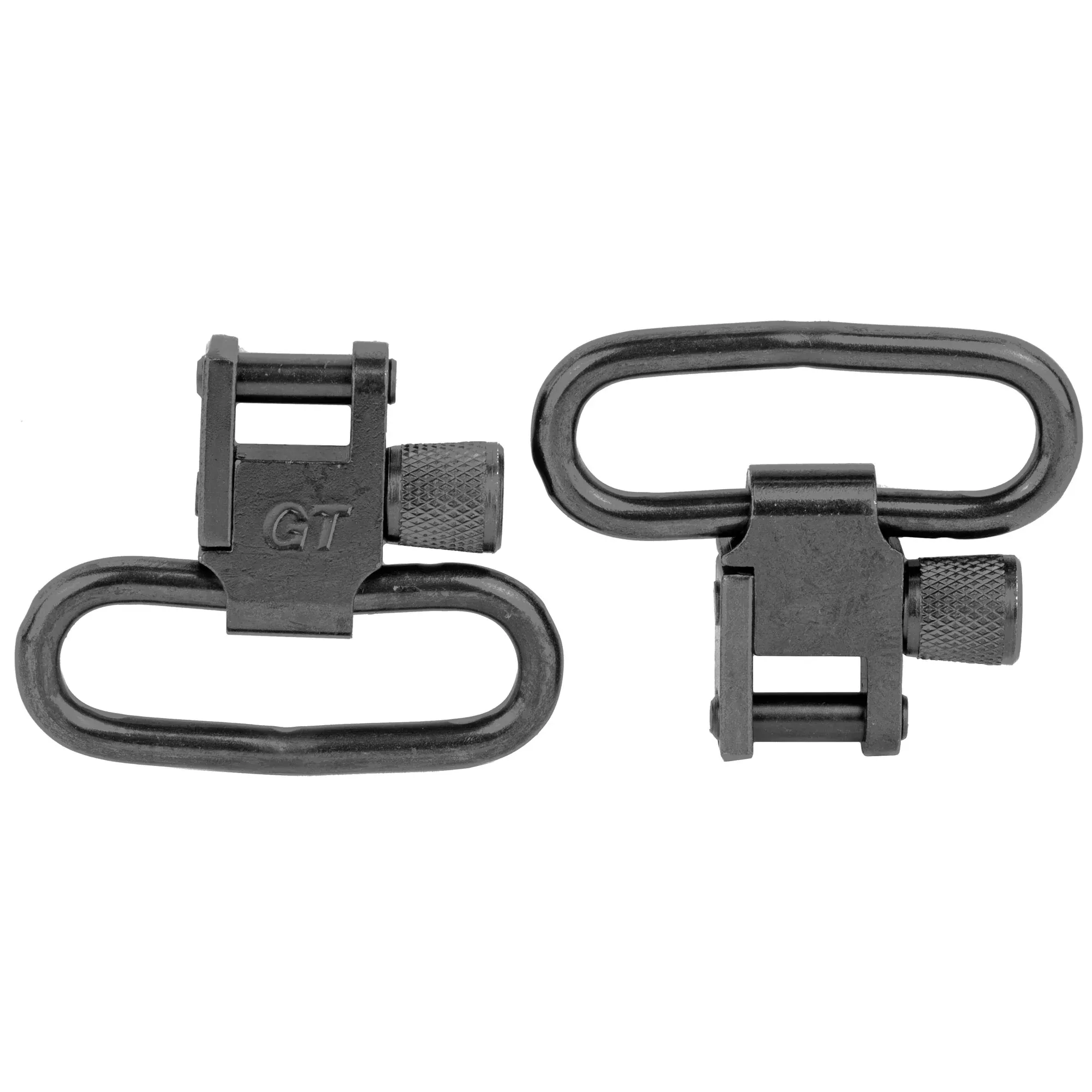 GrovTec Locking Swivels 1.25" Black – Quick-Detach Push-Button for Sling Attachment