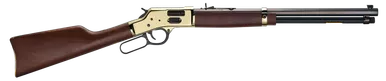 Henry Side Gate 44 Mag/44 Special 20" Blued Octagon Barrel, 10+1, Polished Brass Rec, American Walnut Stock, Adj. Sight, Large Loop Lever H006GL