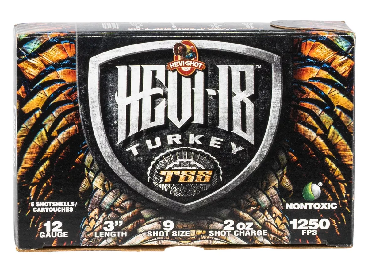 HEVI-Shot HS4009 HEVI-18 TSS Turkey 12Gauge 3" 2oz Tungsten 9Shot 5 Per Box/10 Case