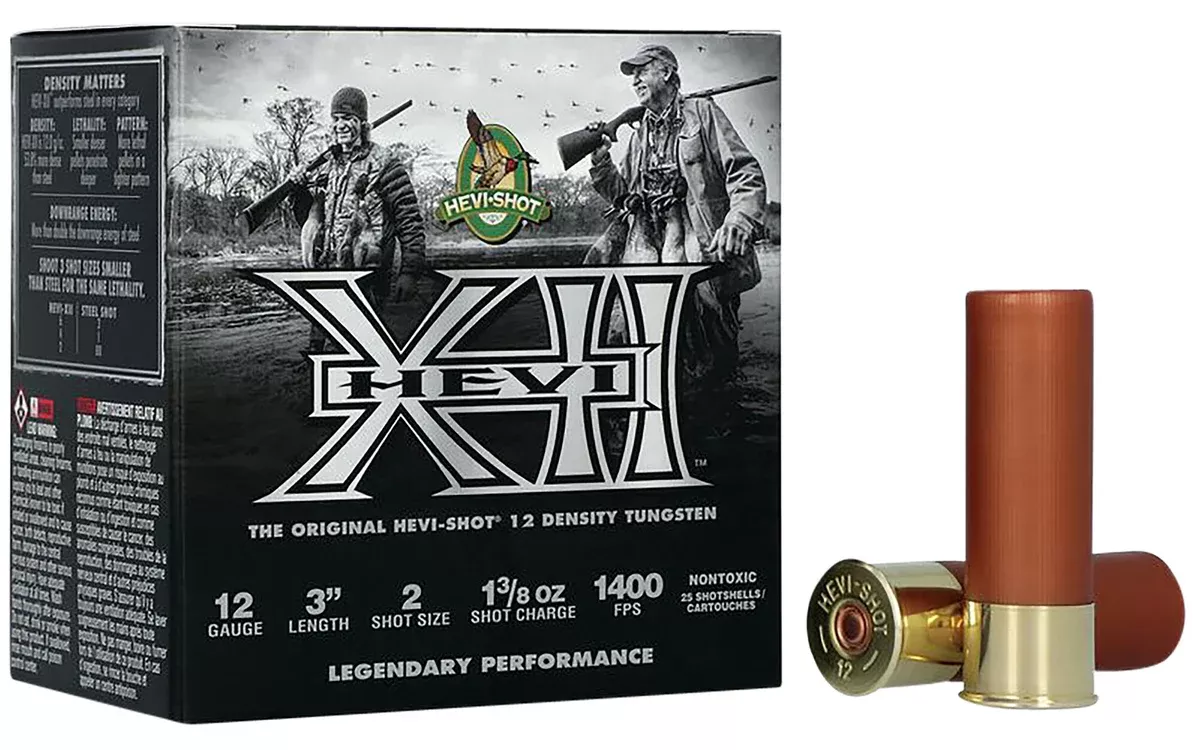 HEVI-Shot HS51202 HEVI-XII12Gauge 3" 1 3/8oz Tungsten 2Shot 25 Per Box/10 Case