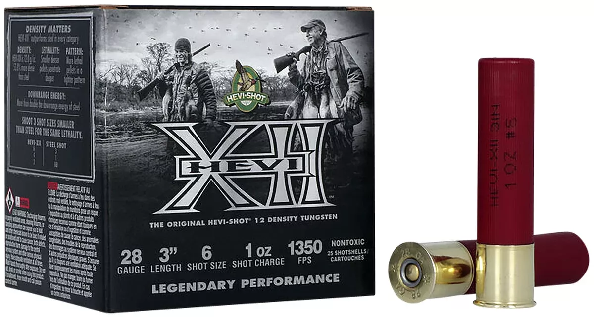 HEVI-Shot HS53286 HEVI-XII28Gauge 3" 1oz Tungsten 6Shot 25 Per Box/10 Case