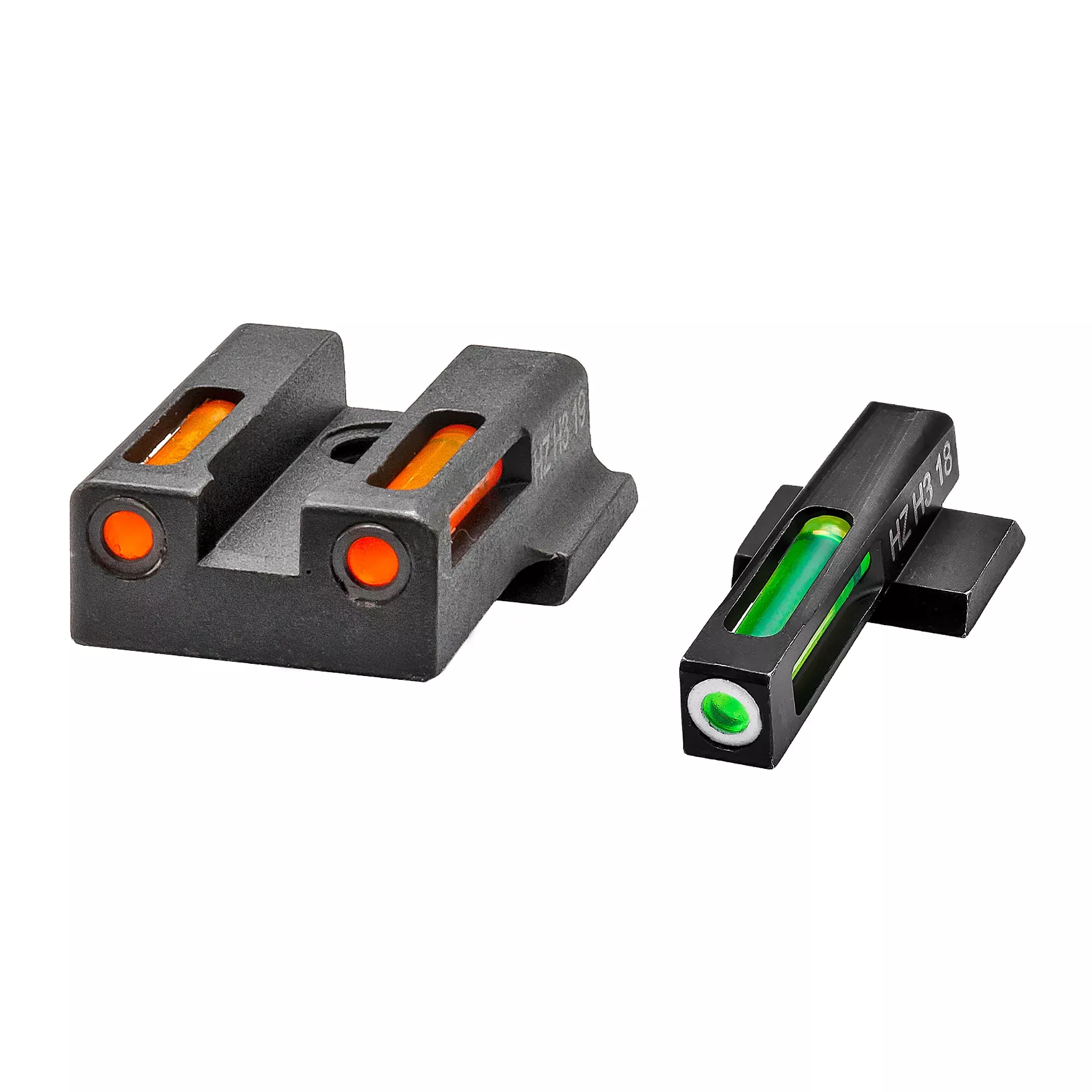 Hi-Viz H3 Tritium Night Sight for S&W Shield EZ 9mm – Green/Orange Front