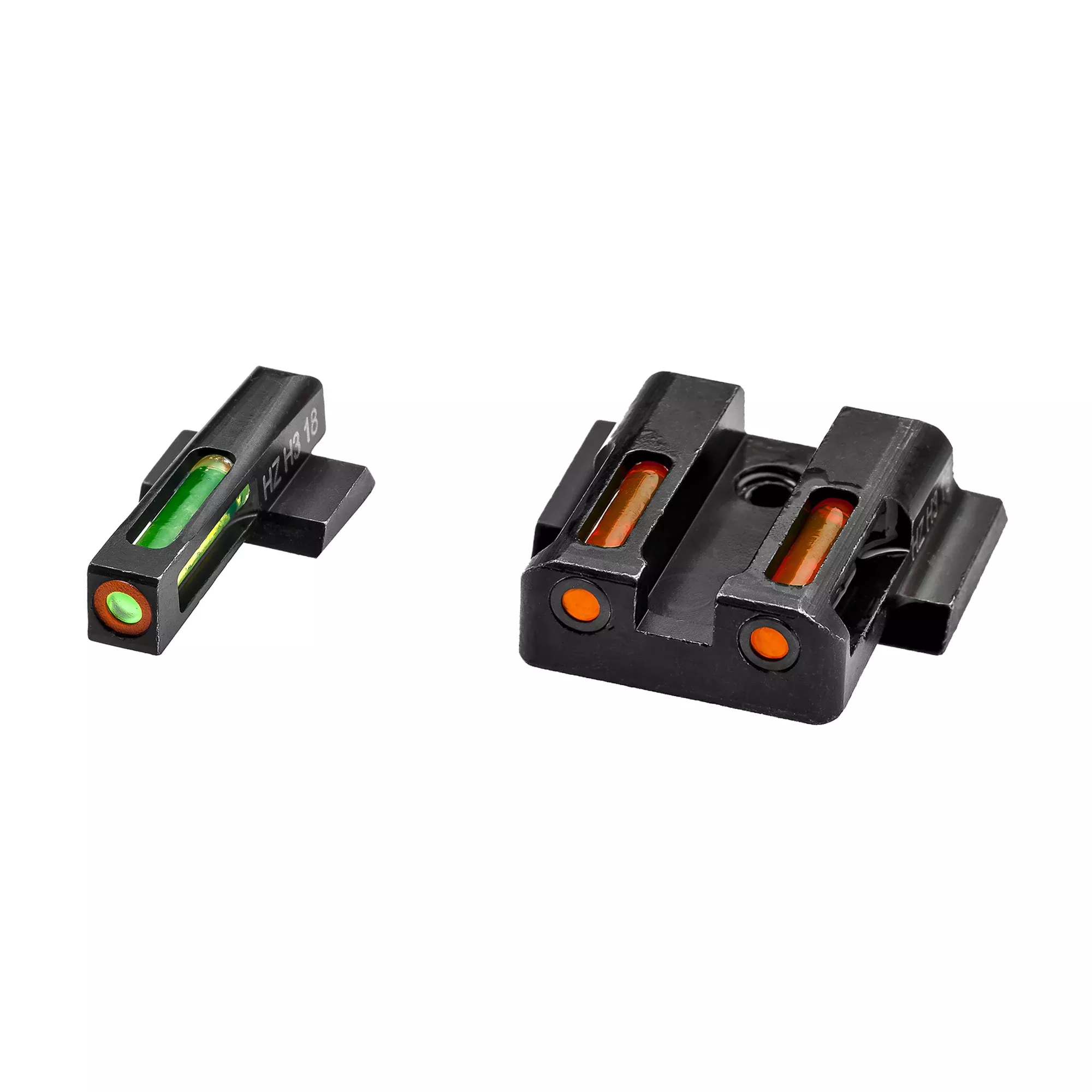 Hi-Viz H3 Tritium Night Sights for S&W M&P Shield – Green/Orange Front, White Rear